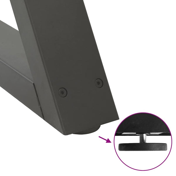 Couchtischbeine Anthrazit, 70 cm, 2er Set