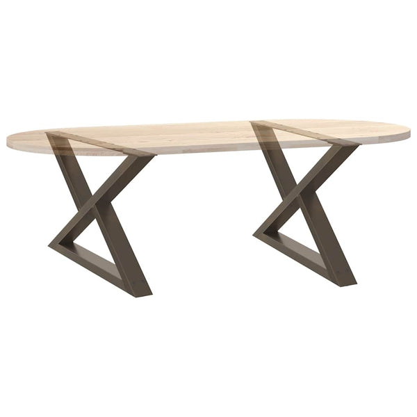 Couchtischbeine aus Stahl, 70 cm, 2er-Set