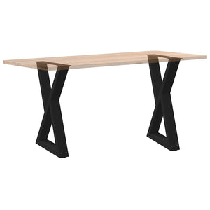 Schwarze Esstischbeine, 2er Set, Stahl