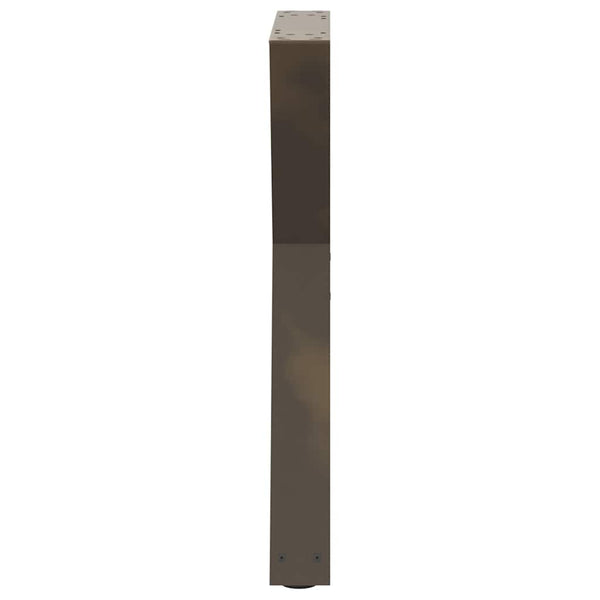 Esstischbeine 60x72 cm, 2er Set, Stahl Natur