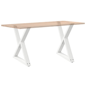 Weiße Tischbeine aus Stahl, 80 cm, 2er-Set