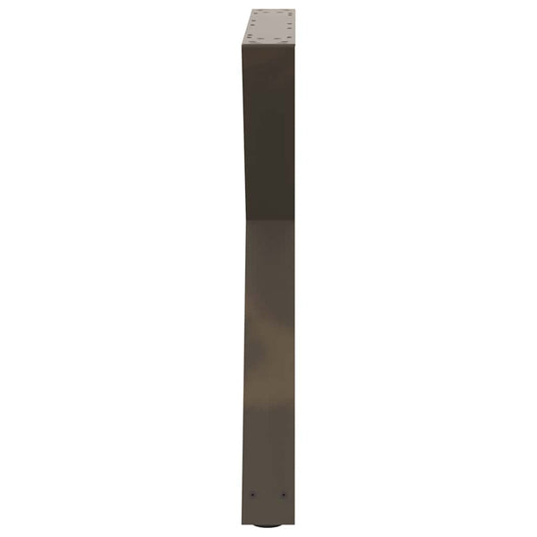 Esstischbeine, 2er Set, Naturstahl, 80 cm