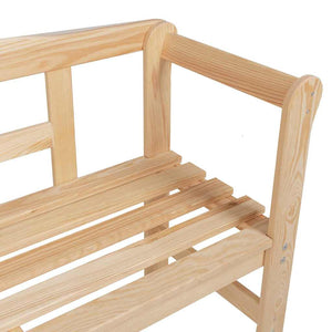 vidaXL Banc d'extérieur Nature 119 x 44 x 76 cm Bois de pin massif
