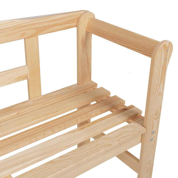 vidaXL Banc d'extérieur Nature 119 x 44 x 76 cm Bois de pin massif