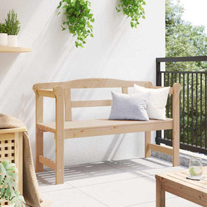 vidaXL Banc d'extérieur Nature 119 x 44 x 76 cm Bois de pin massif