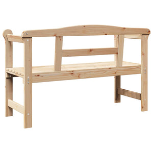 vidaXL Banc d'extérieur Nature 119 x 44 x 76 cm Bois de pin massif