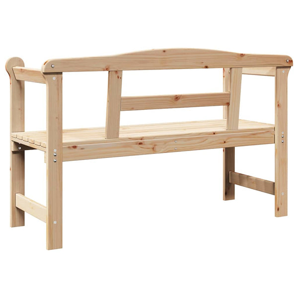 vidaXL Banc d'extérieur Nature 119 x 44 x 76 cm Bois de pin massif