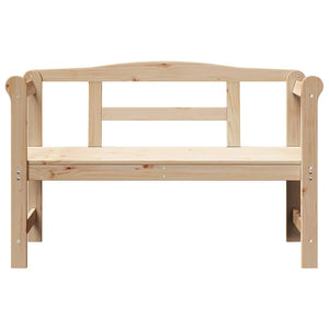 vidaXL Banc d'extérieur Nature 119 x 44 x 76 cm Bois de pin massif