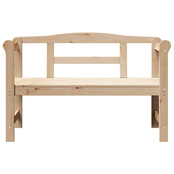 vidaXL Banc d'extérieur Nature 119 x 44 x 76 cm Bois de pin massif