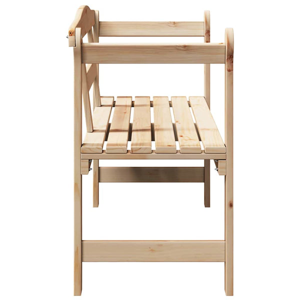 vidaXL Banc d'extérieur Nature 119 x 44 x 76 cm Bois de pin massif