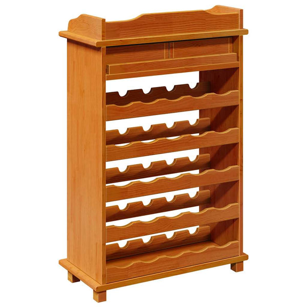 vidaXL Casier à bouteilles marron 58 x 28 x 90 cm Pin massif