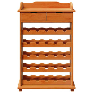 vidaXL Casier à bouteilles marron 58 x 28 x 90 cm Pin massif