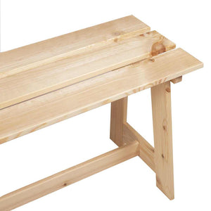 Outdoor Bank Kiefer Natur 119 cm