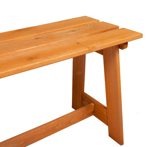 Braune Gartenbank aus Kiefernholz 119 cm
