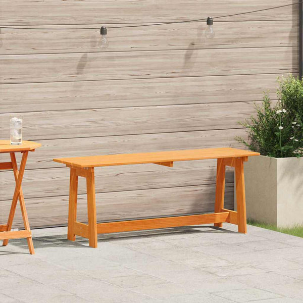 Braune Gartenbank aus Kiefernholz 119 cm