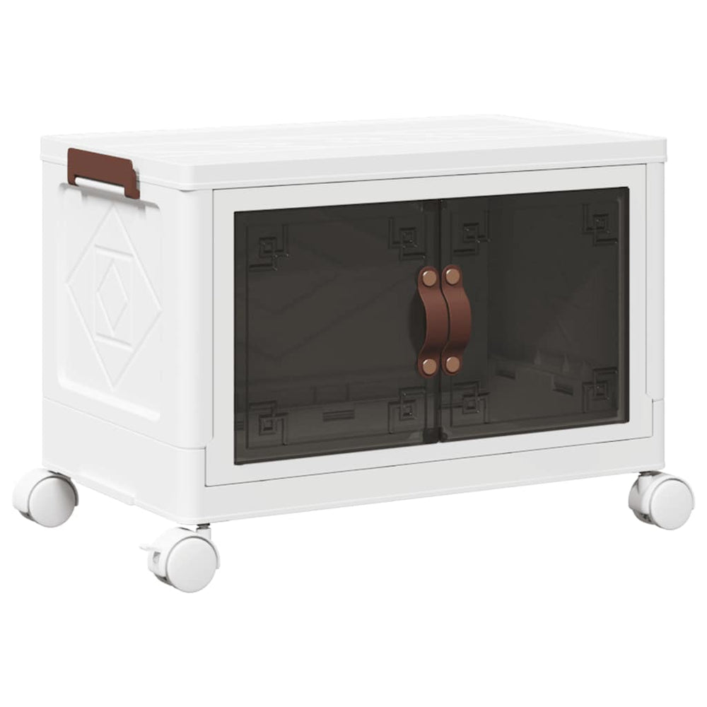 vidaXL Boîte de rangement à roulettes Empilable 28 L 48,5x29,5x33 cm