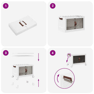 Stapelbare Aufbewahrungsbox mit Rädern 28 L