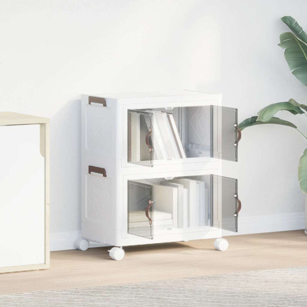Stapelbare Aufbewahrungsbox mit Rädern 28L