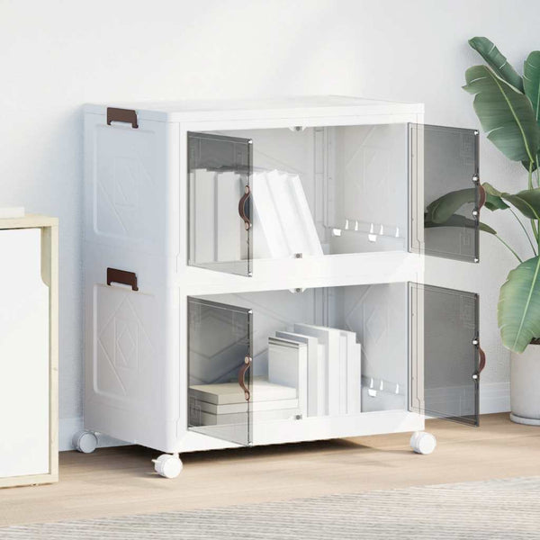 Stapelbare Aufbewahrungsbox mit Rädern, 75 L