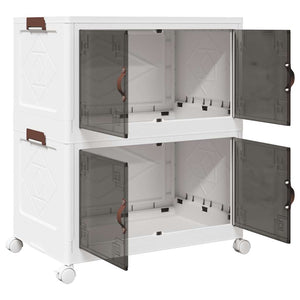 Stapelbare Aufbewahrungsbox mit Rädern, 75 L