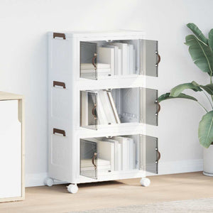 Stapelbare Aufbewahrungsbox mit Rädern, 28 L