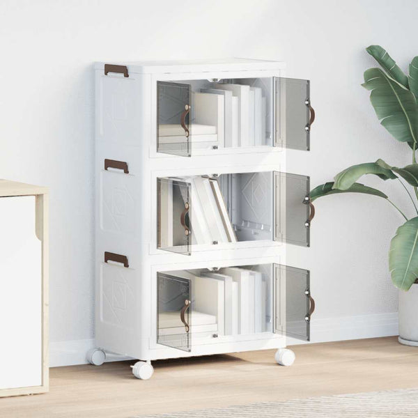 Stapelbare Aufbewahrungsbox mit Rädern, 28 L