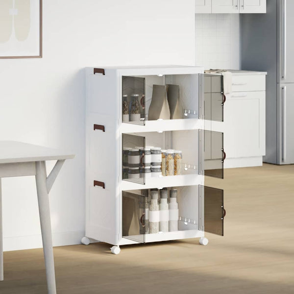 Stapelbare Aufbewahrungsbox mit Rädern, 75 L