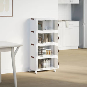 Stapelbare Aufbewahrungsbox mit Rädern, 4-stöckig