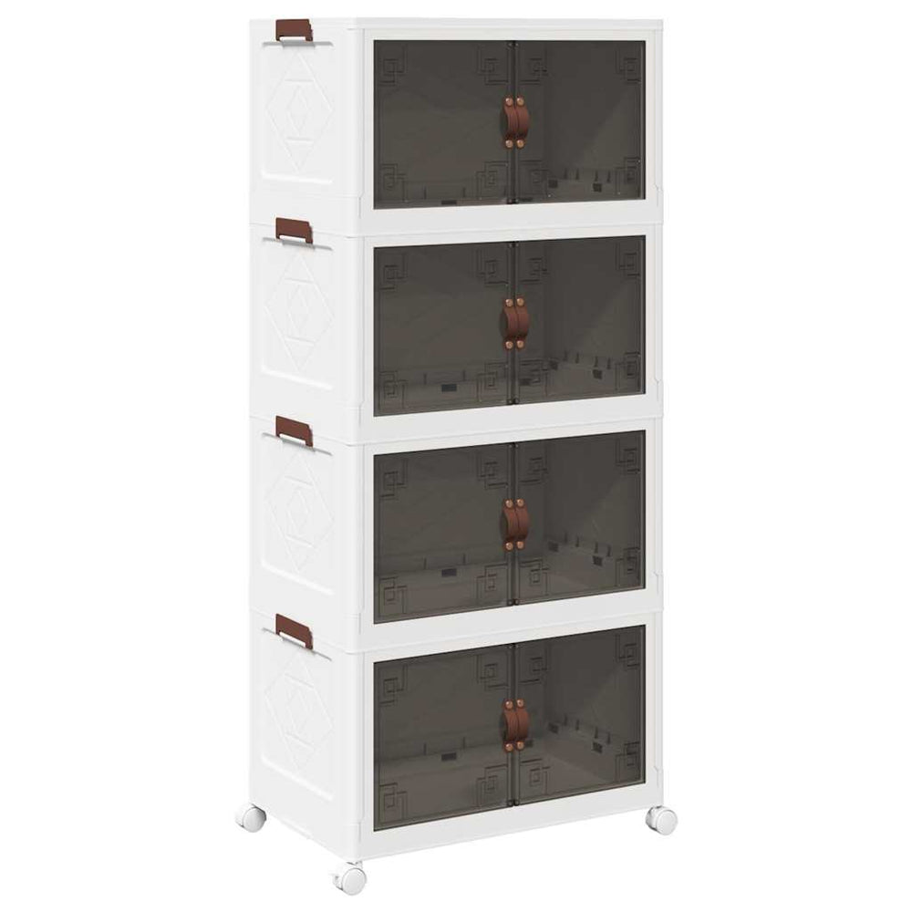 vidaXL Boîte de rangement à roulettes Empilable 4 niveaux 75 L