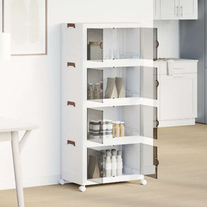 Stapelbare Aufbewahrungsbox mit Rädern, 75L, 4-stöckig