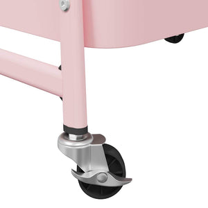 Rosa 3-stöckiger Aufbewahrungswagen
