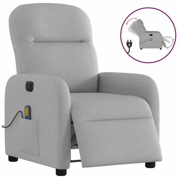 Elektrischer Massagesessel Wolkengrau Stoff