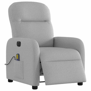 Elektrischer Massagesessel Wolkengrau Stoff
