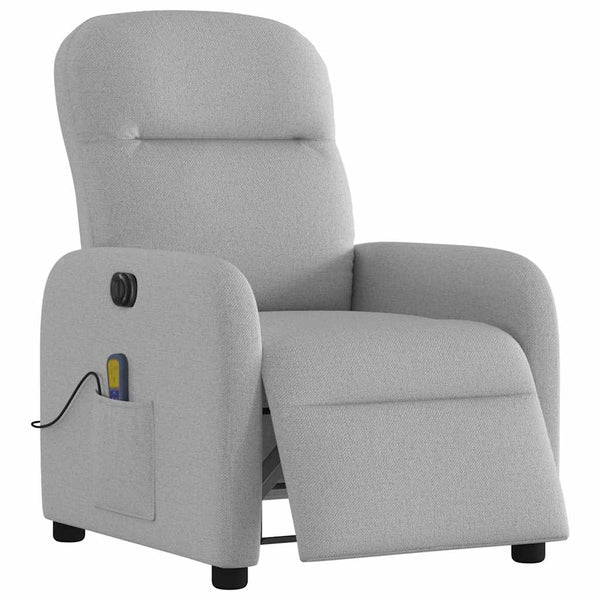 Elektrischer Massagesessel Wolkengrau Stoff