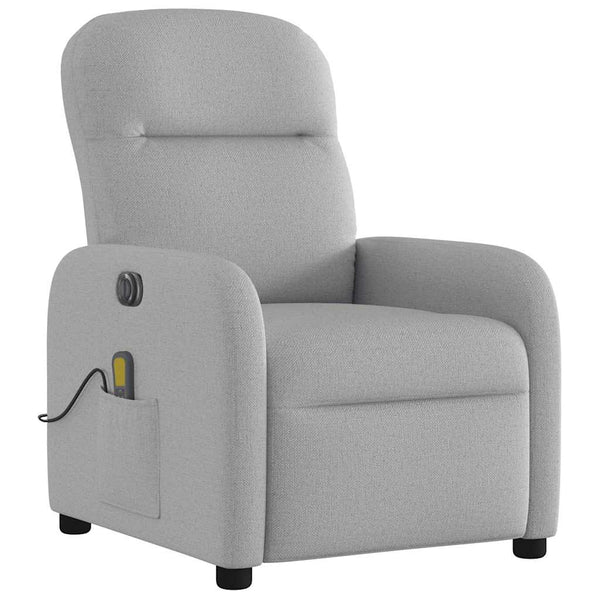 Elektrischer Massagesessel Wolkengrau Stoff
