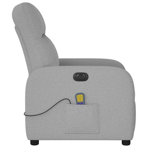 Elektrischer Massagesessel Wolkengrau Stoff