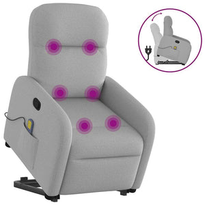 Massagesessel mit Aufstehhilfe Wolkengrau
