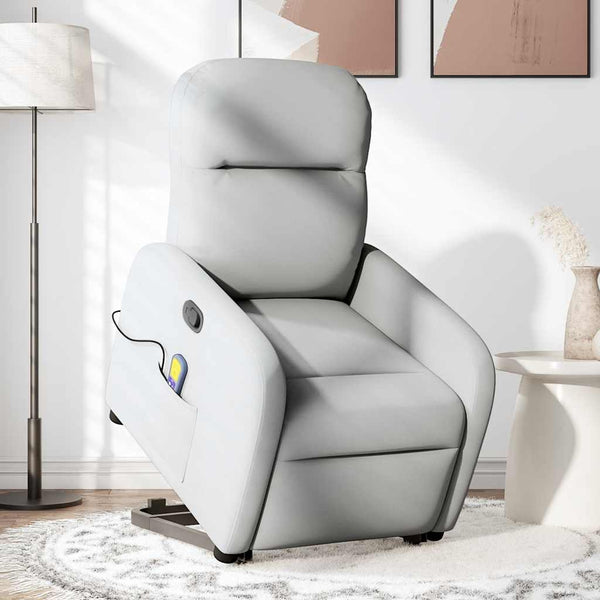 Massagesessel mit Aufstehhilfe Wolkengrau
