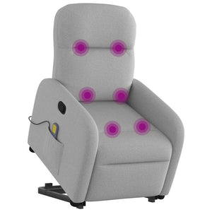 Massagesessel mit Aufstehhilfe Wolkengrau