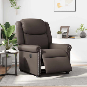 Elektrischer Relaxsessel Braun Kunstleder