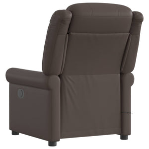 Elektrischer Massagesessel Braun Kunstleder