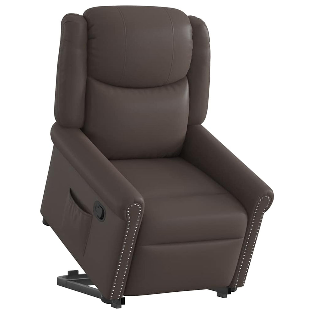 Stehsessel Braun Kunstleder Relaxsessel