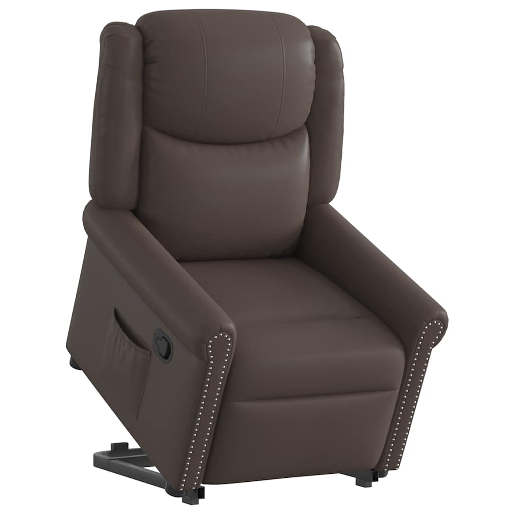 Stehsessel Braun Kunstleder Relaxsessel
