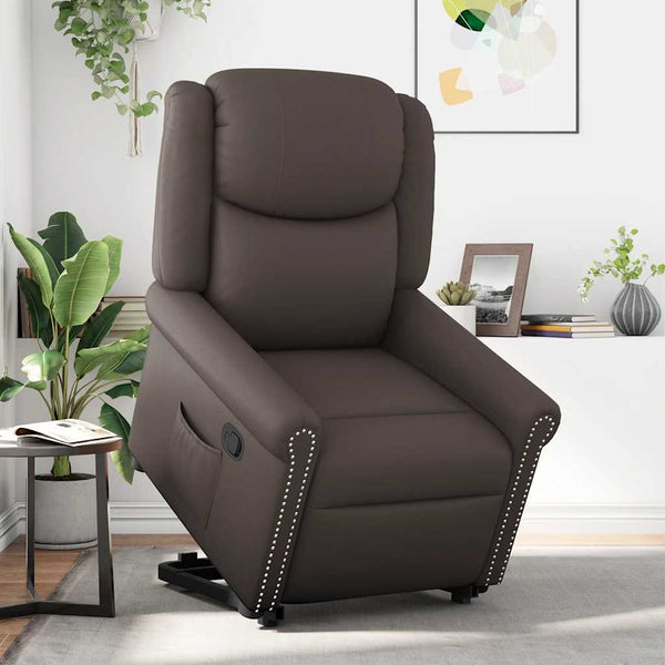 Stehsessel Braun Kunstleder Relaxsessel