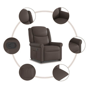 Stehsessel Braun Kunstleder Relaxsessel