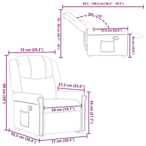 Stehsessel Braun Kunstleder Relaxsessel