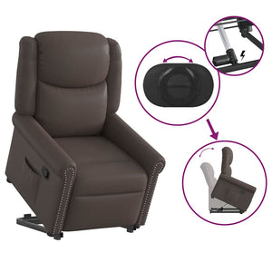 Stehsessel Braun Kunstleder Relaxsessel