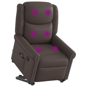 Massage Stehsessel Glänzend Braun Kunstleder