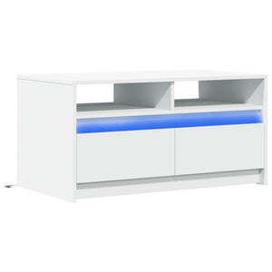 LED Couchtisch Weiß Holzwerkstoff