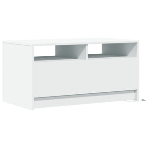 LED Couchtisch Weiß Holzwerkstoff